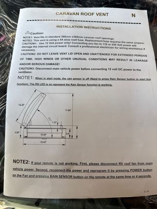Aclaraboya con ventilador KOENIC nueva con mando