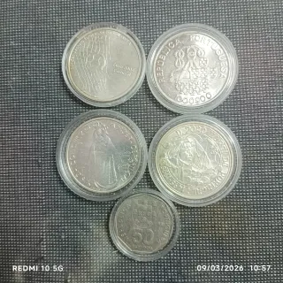 5 Monete Portogallo Collezione Euro 2004