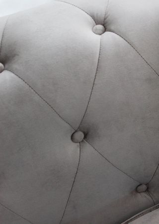 Divano Vintage 2 Posti in Velluto Grigio Inglese