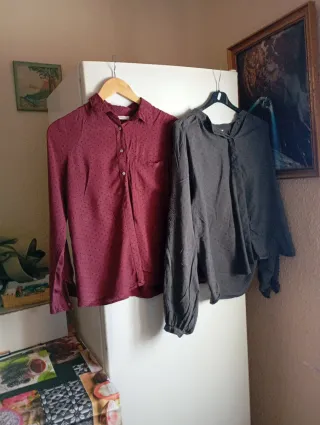 Confezione da 2 camicie da donna (rosso e grigio)