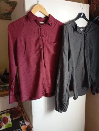 Confezione da 2 camicie da donna (rosso e grigio)