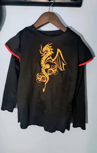 Disfraz Ninja Dragón Negro Talla 7/8