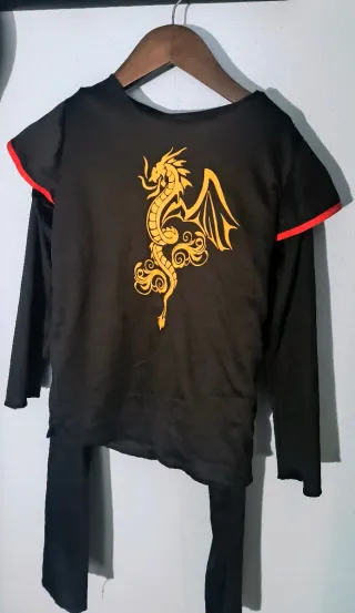 Disfraz Ninja Dragón Negro Talla 7/8