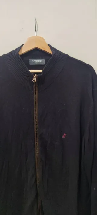 Jersey Gentleman Negro Cremallera Primavera