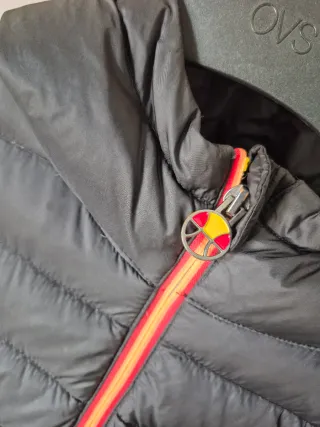 Piumino Ellesse nero con zip colorata
