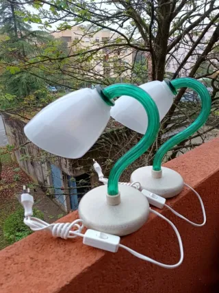 Murano Coppia Lampade da como Sylcom Nuove