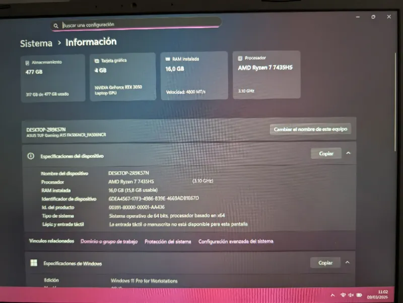 ASUS TUF Gaming A15 Ryzen 7 RTX 3050 16GB afbeelding 6