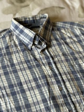 Camisa cuadros manga corta