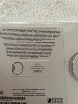 Apple Watch Ultra 49mm Titanio Verde