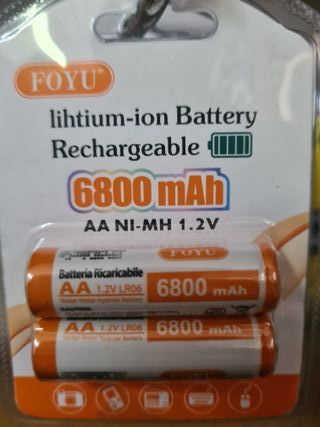 24 Pile Ricaricabili AA 6800mAh 1.2V