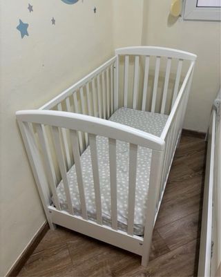 Cuna madera Alice + colchón y protector