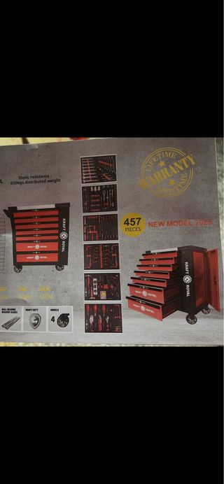 Carro de herramientas Kraft Royal 457 piezas