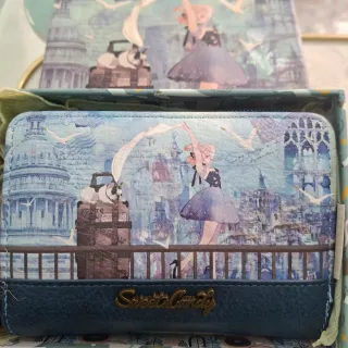 Cartera Sweet Candy azul y blanca