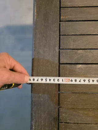 Mesa de teca baja para terraza