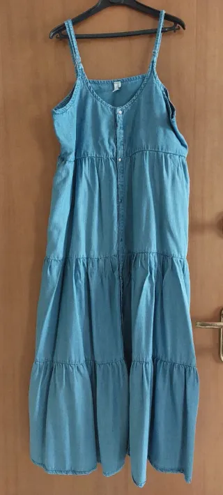 Abito donna estivo lungo in denim