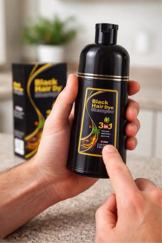 Champú Tinte Negro Cabello 3 en 1