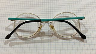 Gafas Redondas Plata y Turquesa