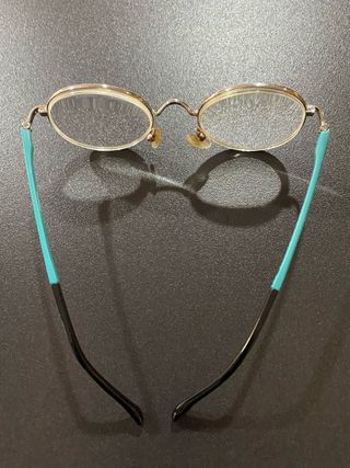 Gafas Redondas Plata y Turquesa