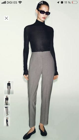 Pantalón pitillo rojo ZARA