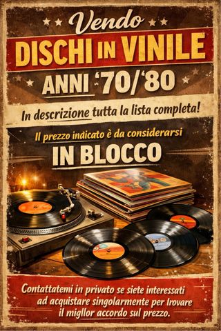 Dischi in vinile anni '70/'80