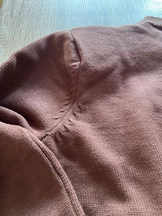 Jersey Zara Manga Larga Cuello Redondo Marrón Tall