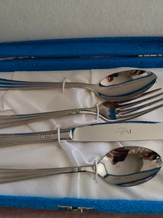 Set Cubiertos Pintinox Metal Azul
