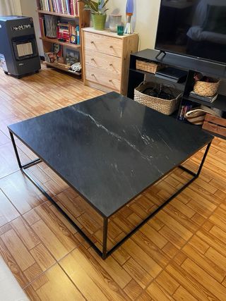 Mesa de centro mármol negro Maisons du Monde