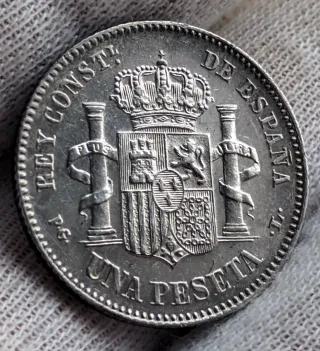 1 Peseta Alfonso XIII 1893 escasa así