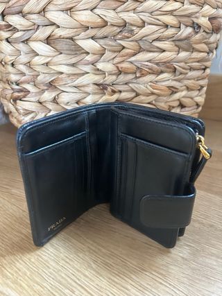 Cartera Prada Piel Safiano Unisex Negra
