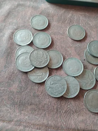 22 Monedas 50 Ptas Franco