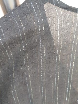 Camicia Nera Lurex Righe Leggera M