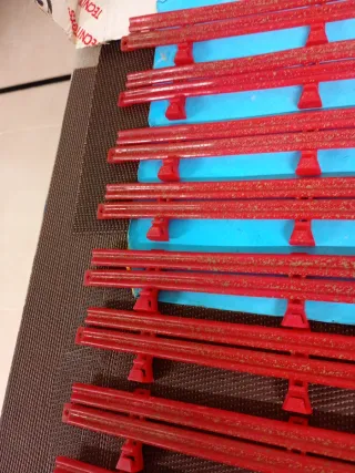 Lote 12 vallas dobles Scalextric efecto sucio