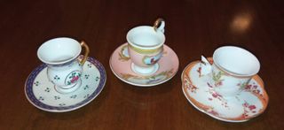 3 Tazzine Vintage in Porcellana - NUOVE