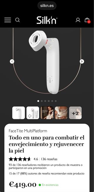 Silk'n FaceTite MultiPlatform Radiofrecuencia