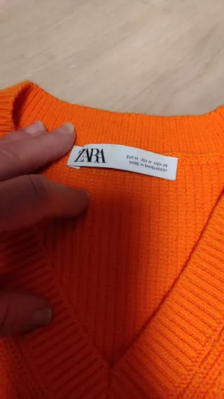 Chaleco Zara Talla M Naranja