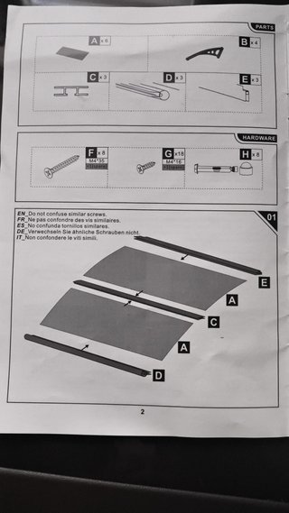 Marquesinas de plástico negro/marrón