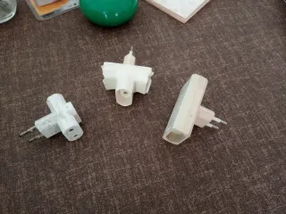 3 Adaptadores Enchufe Viaje Blanco