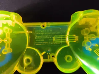 Cover per controller PS2 gialla fosforescente