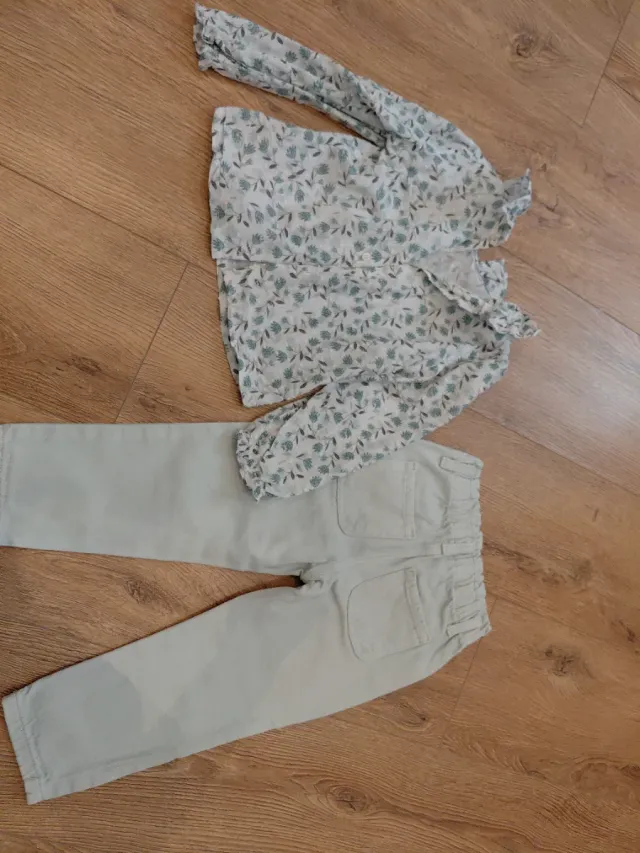 Conjunto niña blusa y pantalón Mango