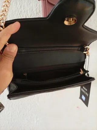 Lote 2 bolsos negro y rosa