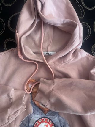 Felpa corta M&V con orsetto rosa L