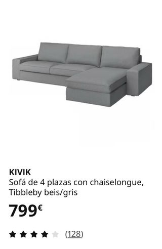 Sofá modular 4 plazas chaise longue