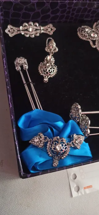 Aderezo fallera plata niña