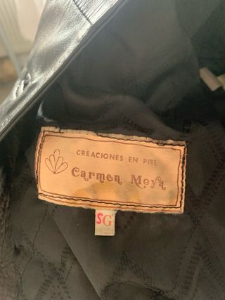 Chaqueta de piel negra vintage