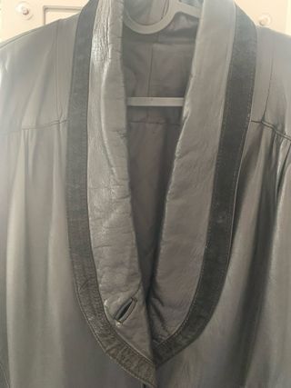 Chaqueta de piel negra vintage