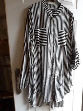 Camisa larga de rayas