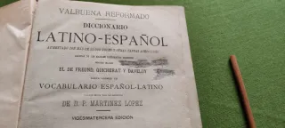 Libro año 1889 Diccionario latino - español