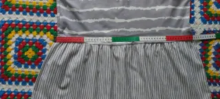 Abito estivo lungo donna grigio e bianco