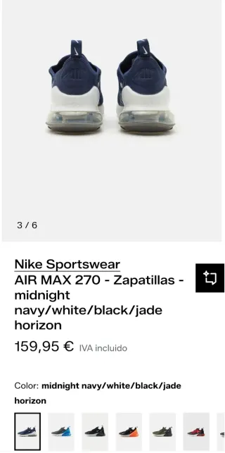 Nike Air Max 270 Zapatillas Azul/Blanco