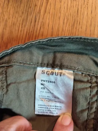 Pantaloni cargo verde oliva uomo. SCOUT. T- S